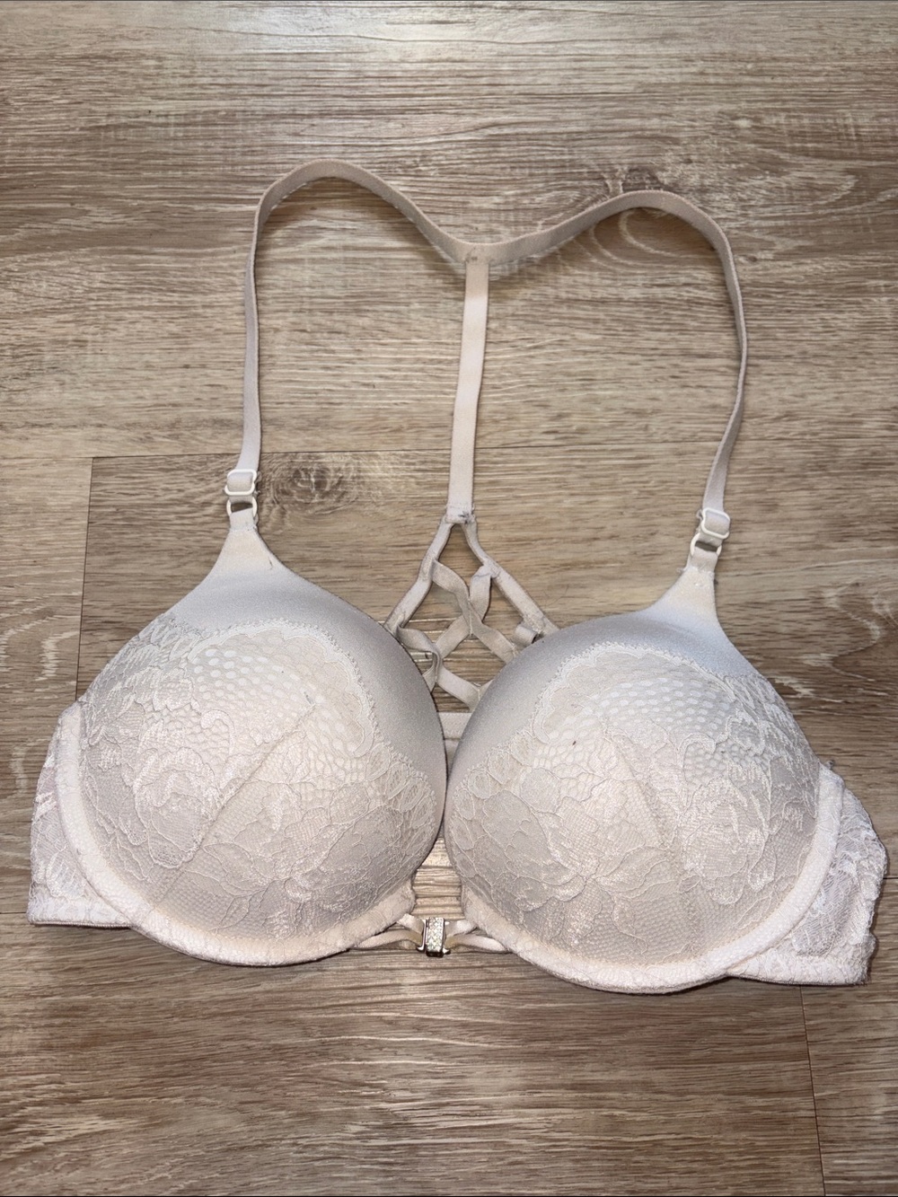 💥2/$33💥 Lace Overlay Push-Up Racerback Bra